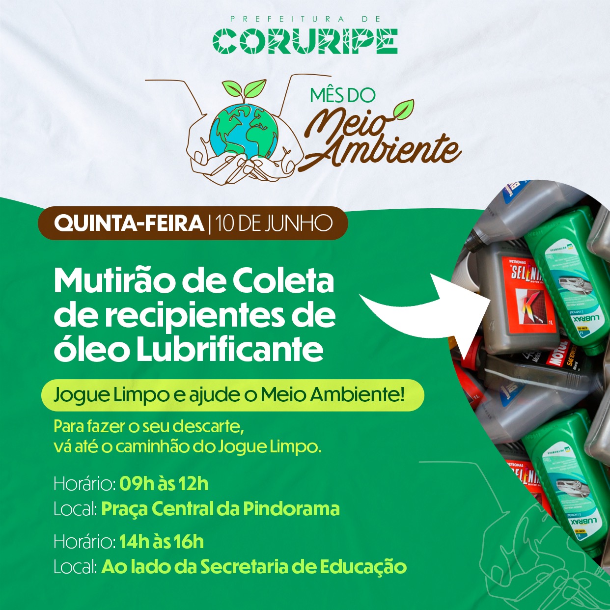 Instituto Jogue Limpo estará em Taquara recolhendo embalagens de óleos  lubrificantes – Repercussão Paranhana